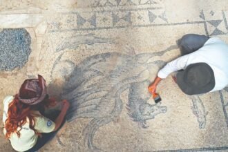 2,000-year-old mosaic hall unearthed at Tralleis site